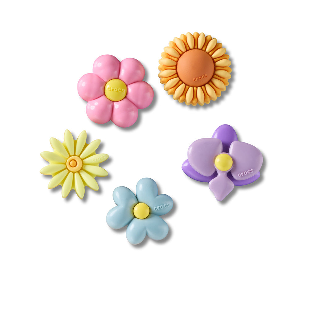 CROCS Jibbitz Puffy Flowers 5-Pack Shoes Charm - Supersports Thailand Supersports Thailand