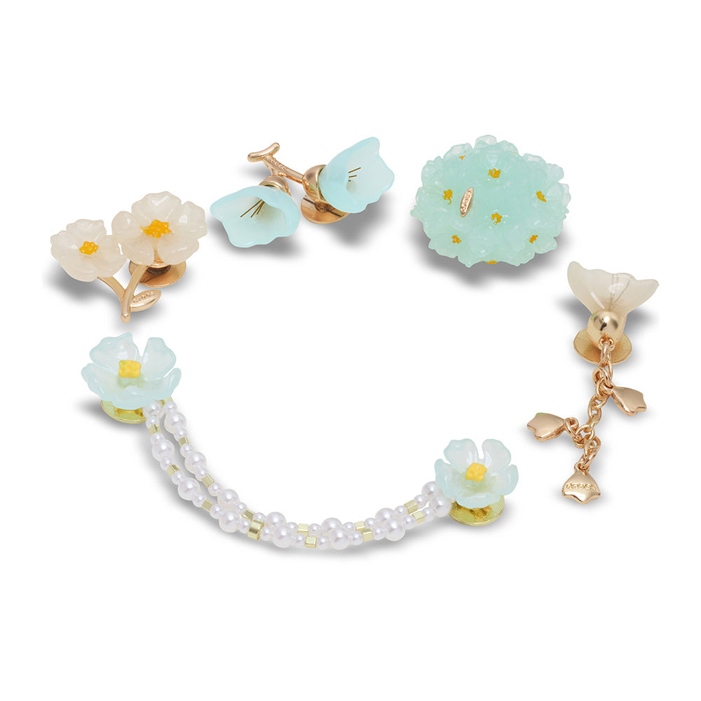CROCS Jibbitz Blue Dainty Floral 5-Pack Shoes Charm - Supersports Thailand Supersports Thailand