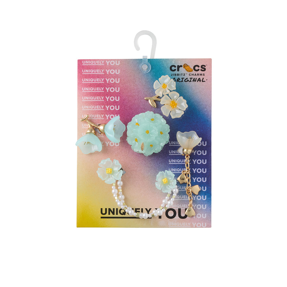 CROCS Jibbitz Blue Dainty Floral 5-Pack Shoes Charm - Supersports Thailand