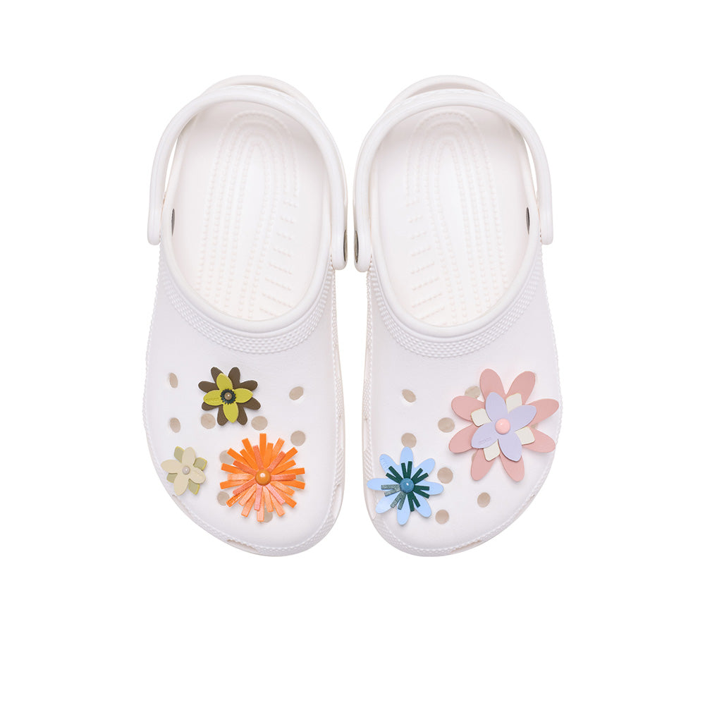 CROCS Jibbitz Faux Leather Floral 5-Pack Shoes Charm - Supersports Thailand