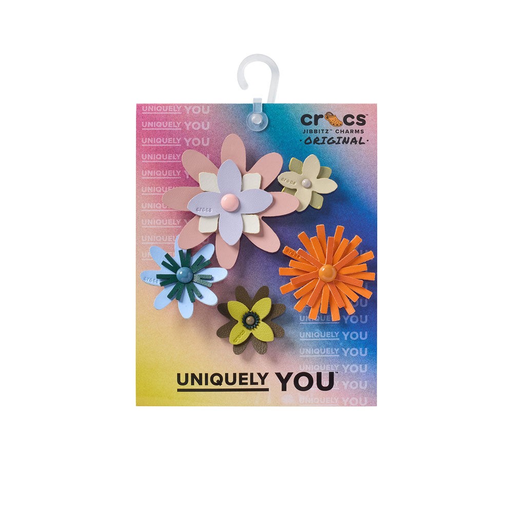CROCS Jibbitz Faux Leather Floral 5-Pack Shoes Charm - Supersports Thailand