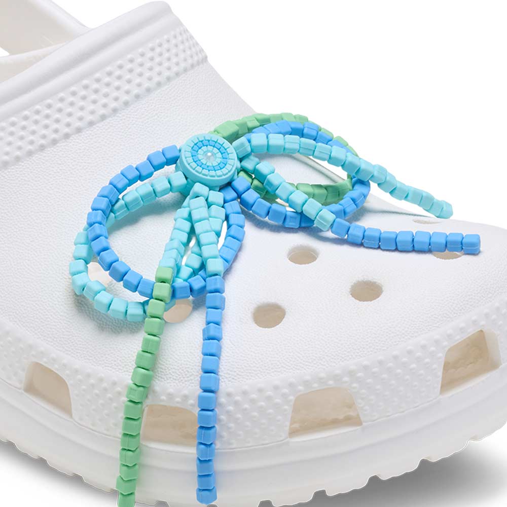 CROCS Jibbitz Blue and Green Beaded Bow Shoes Charm - Supersports Thailand Supersports Thailand