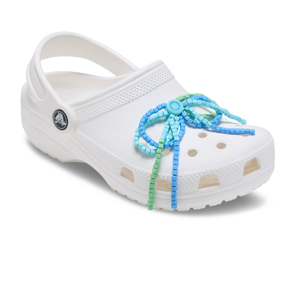 CROCS Jibbitz Blue and Green Beaded Bow Shoes Charm - Supersports Thailand Supersports Thailand