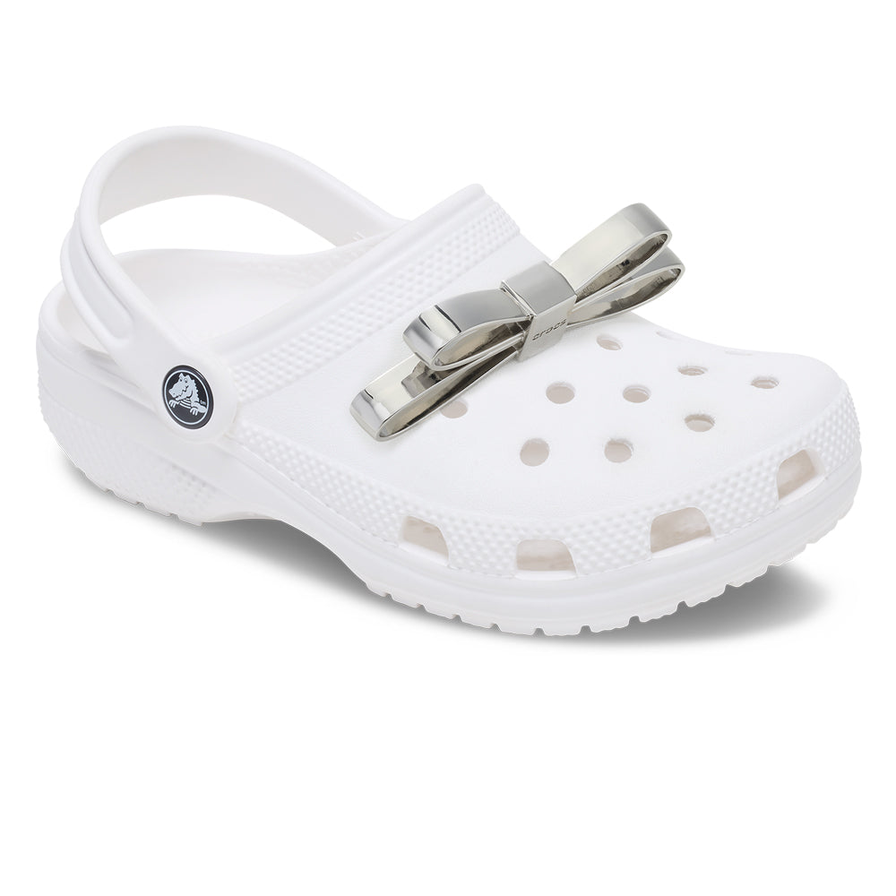 CROCS Jibbitz Mega Silver 3D Bow Shoes Charm - Supersports Thailand Supersports Thailand