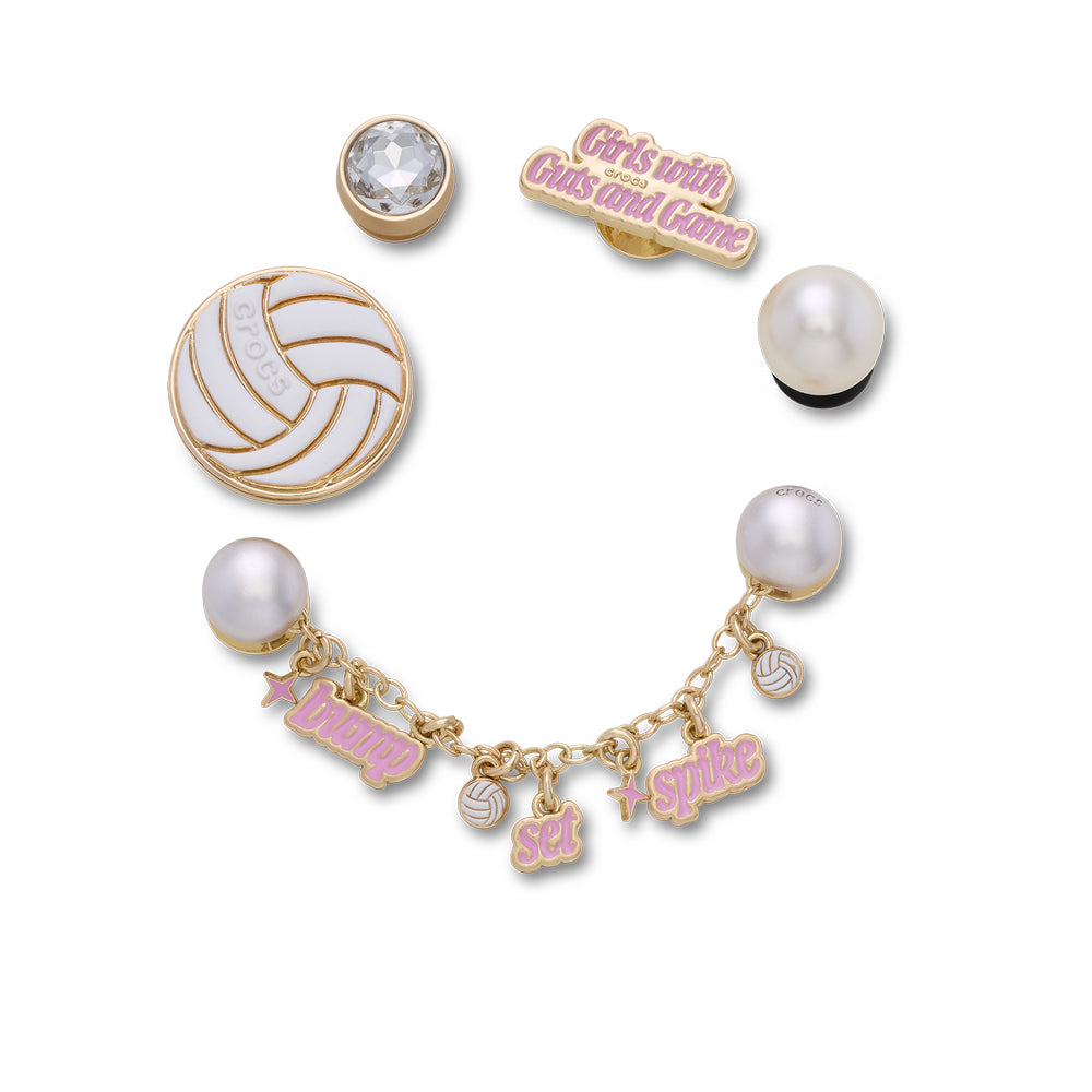 CROCS Jibbitz Volleyball Bling 5-Pack Shoes Charm - Supersports Thailand Supersports Thailand