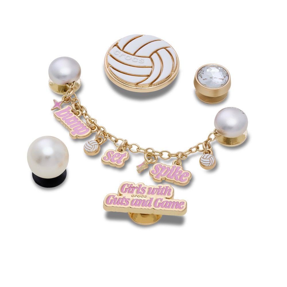 CROCS Jibbitz Volleyball Bling 5-Pack Shoes Charm - Supersports Thailand Supersports Thailand