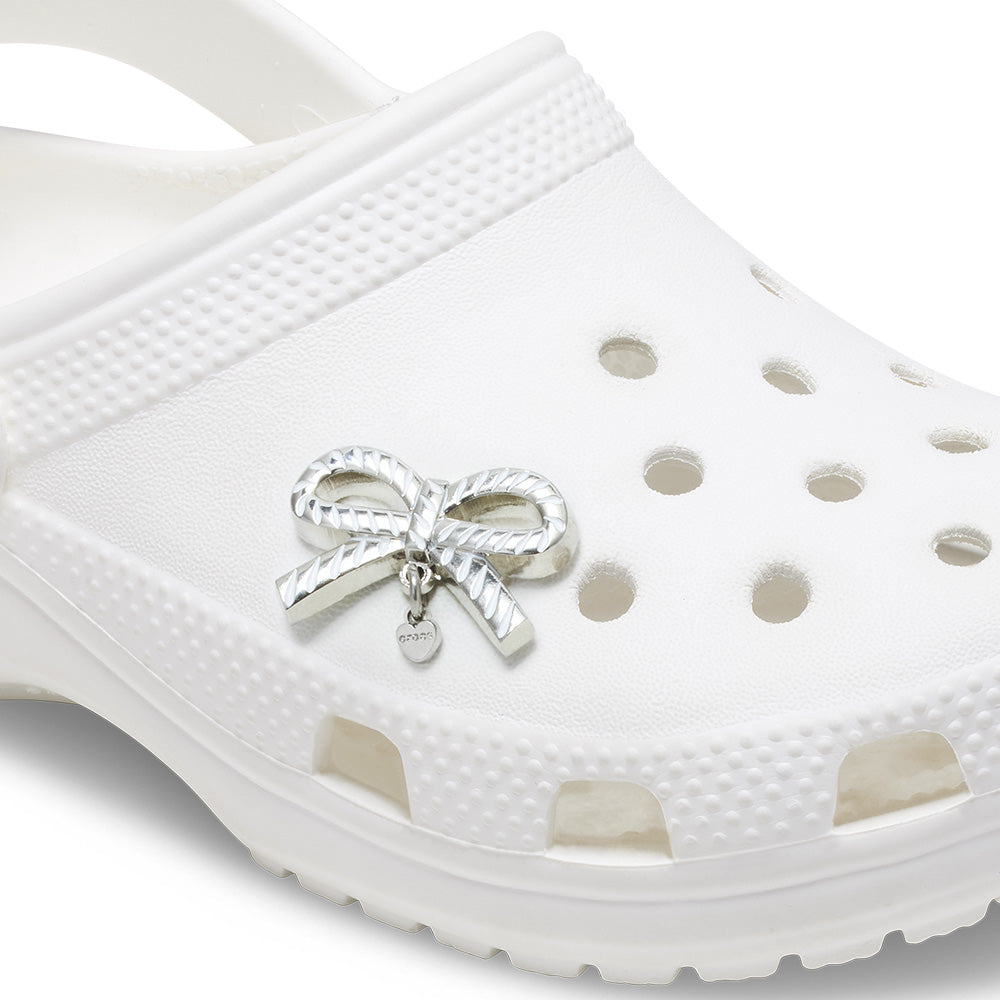 CROCS Jibbitz White And Gold Bow SMT Gem Shoes Charm - Supersports Thailand