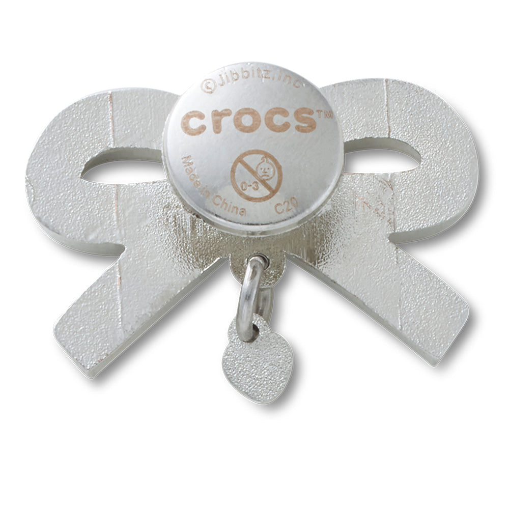 CROCS Jibbitz White And Gold Bow SMT Gem Shoes Charm - Supersports Thailand