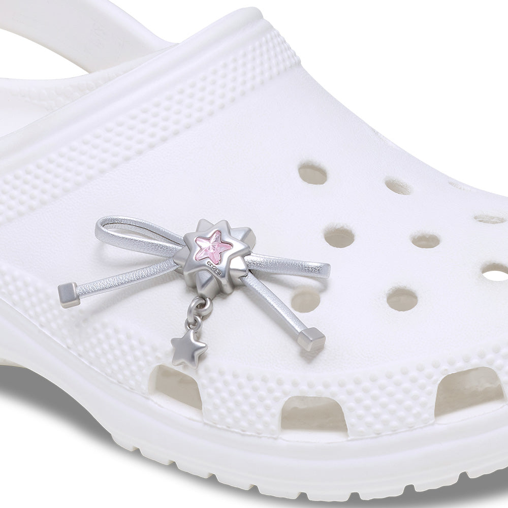 CROCS Jibbitz Silver Bow And Star Dangle Shoes Charm - Supersports Thailand Supersports Thailand