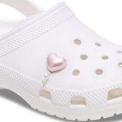 CROCS Jibbitz Pink Pearl Heart Shoes Charm - Supersports Thailand