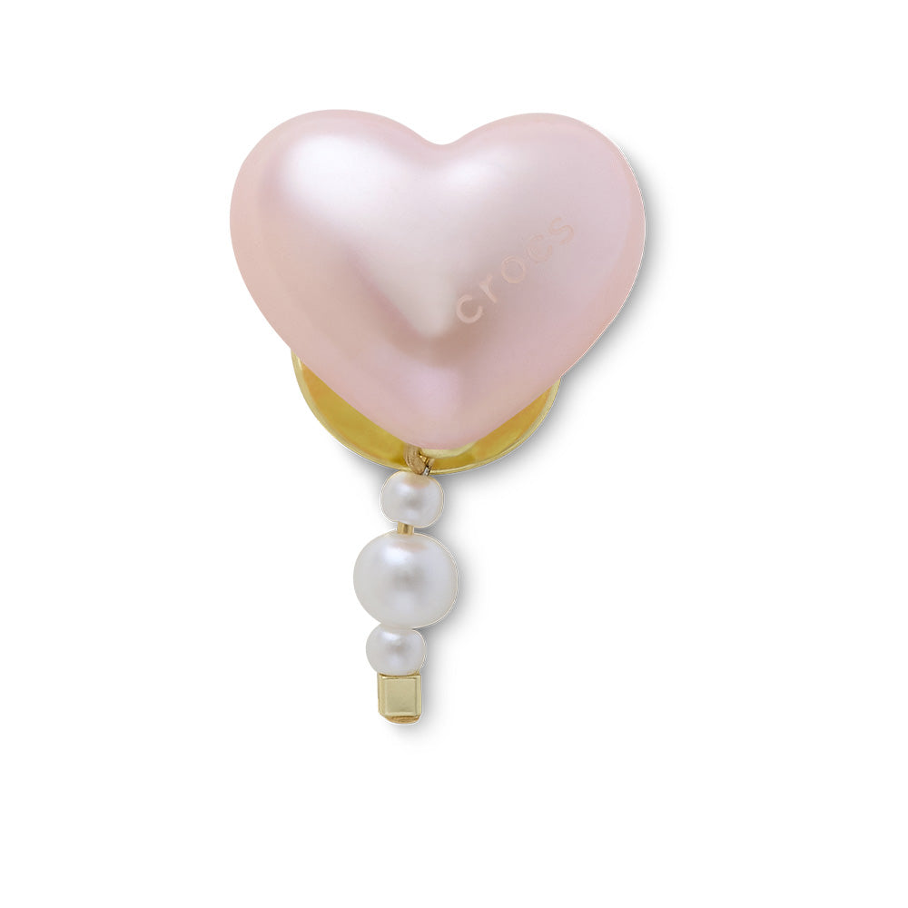 CROCS Jibbitz Pink Pearl Heart Shoes Charm - Supersports Thailand Supersports Thailand