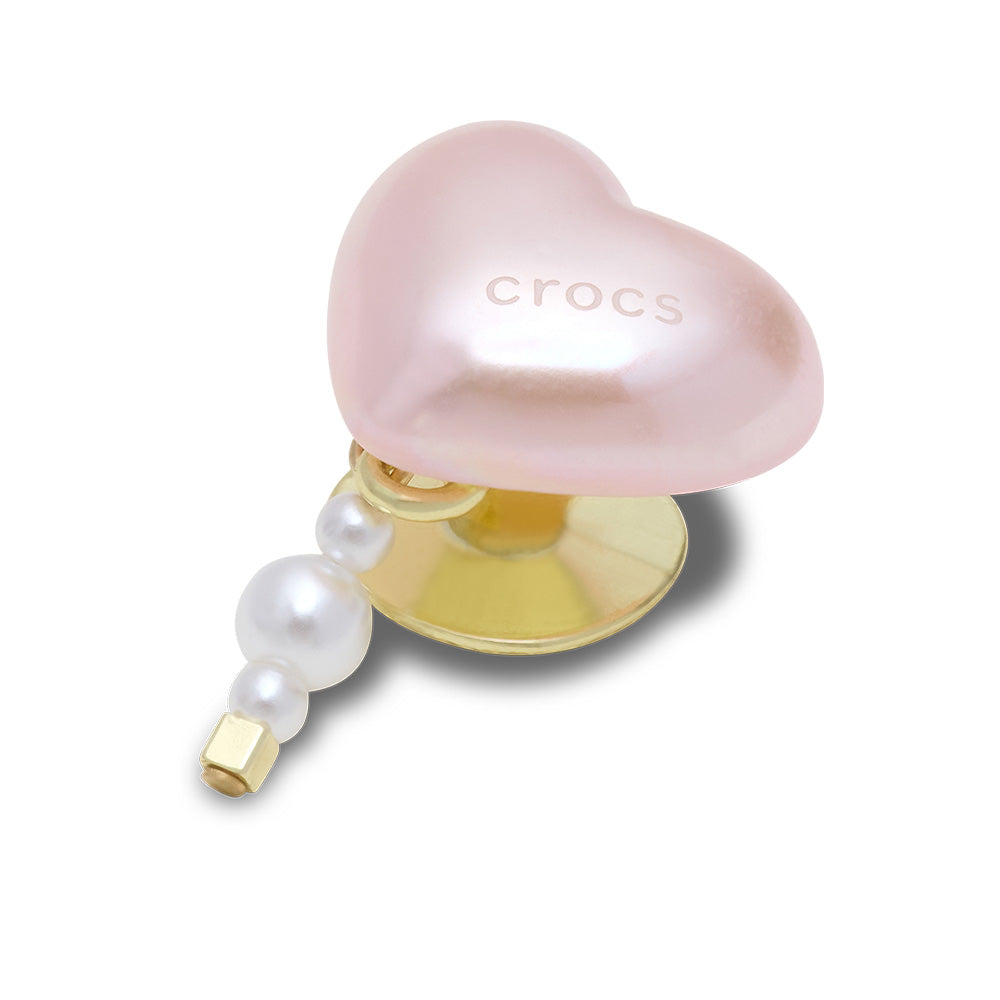 CROCS Jibbitz Pink Pearl Heart Shoes Charm - Supersports Thailand
