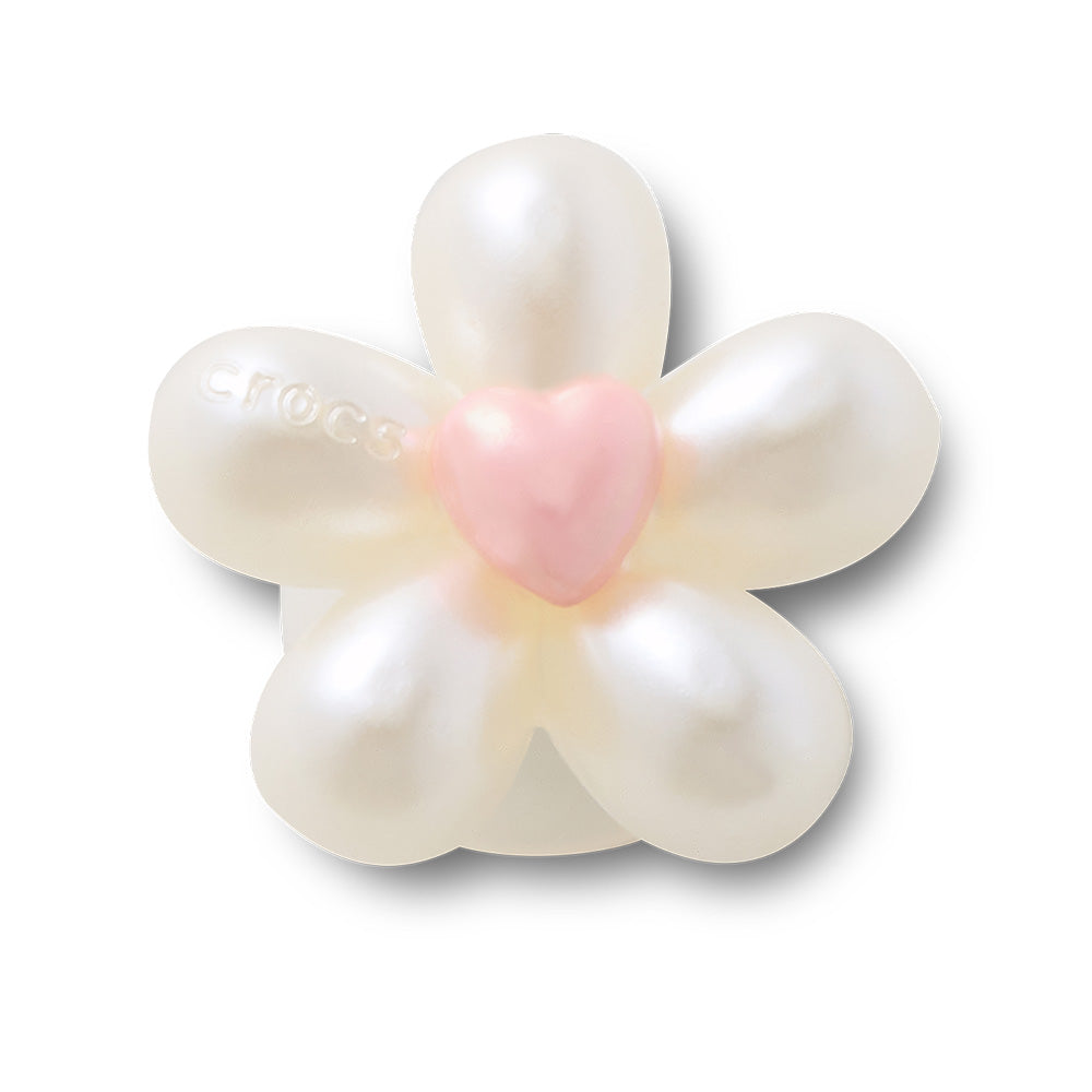 CROCS Jibbitz Pearl Flower With Heart Shoes Charm - Supersports Thailand Supersports Thailand