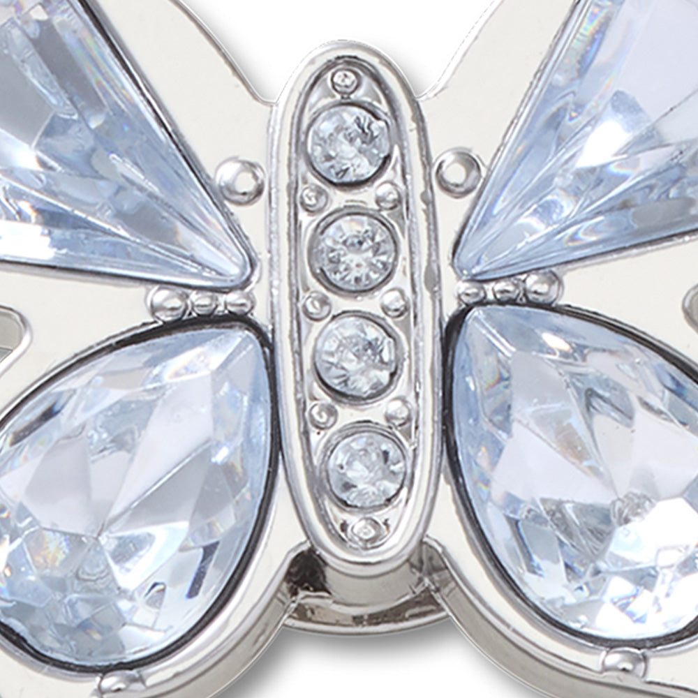CROCS Jibbitz Silver Gem Butterfly Shoes Charm - Supersports Thailand Supersports Thailand