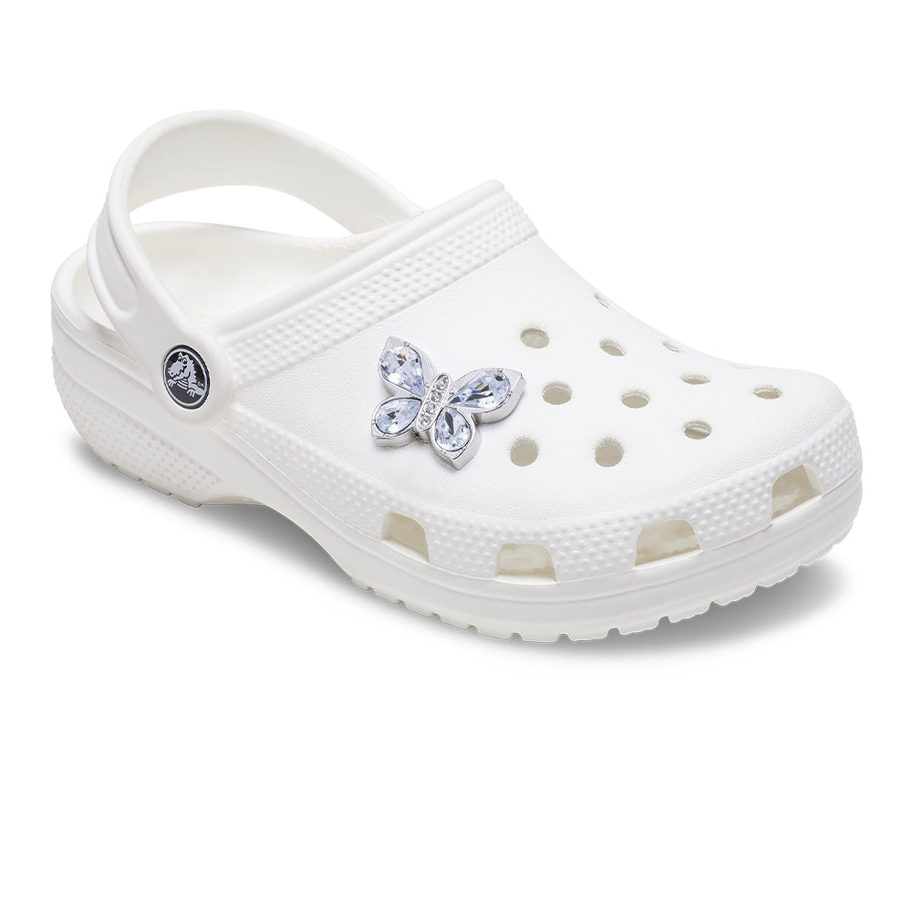 CROCS Jibbitz Silver Gem Butterfly Shoes Charm - Supersports Thailand Supersports Thailand