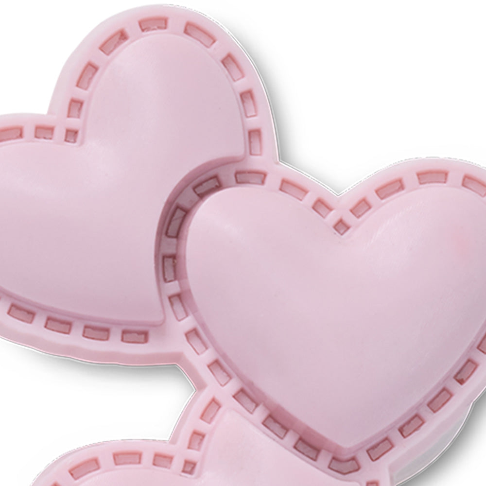 CROCS Jibbitz Triple Pink Metallic Heart Shoes Charm - Supersports Thailand