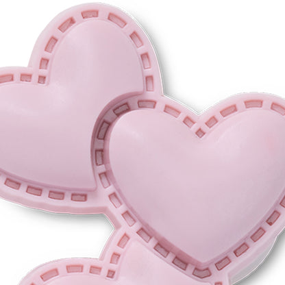 CROCS Jibbitz Triple Pink Metallic Heart Shoes Charm - Supersports Thailand