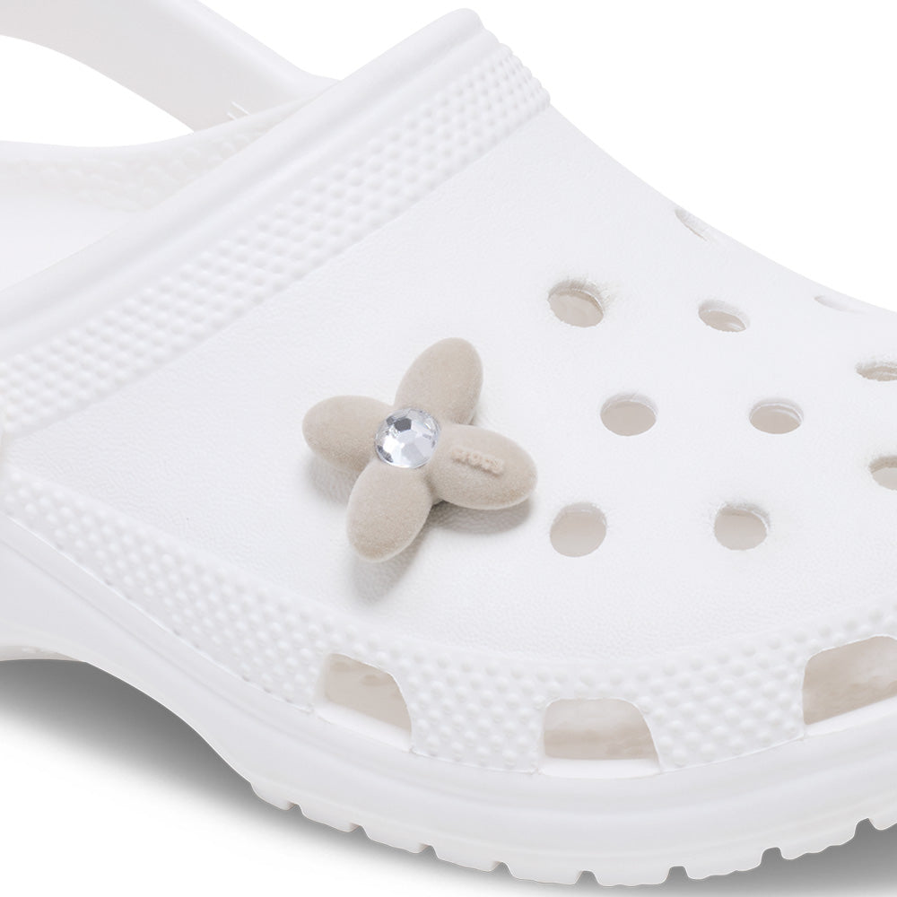 CROCS Jibbitz Rhinestone Flocked 4 Petal Flower Shoes Charm - Supersports Thailand Supersports Thailand
