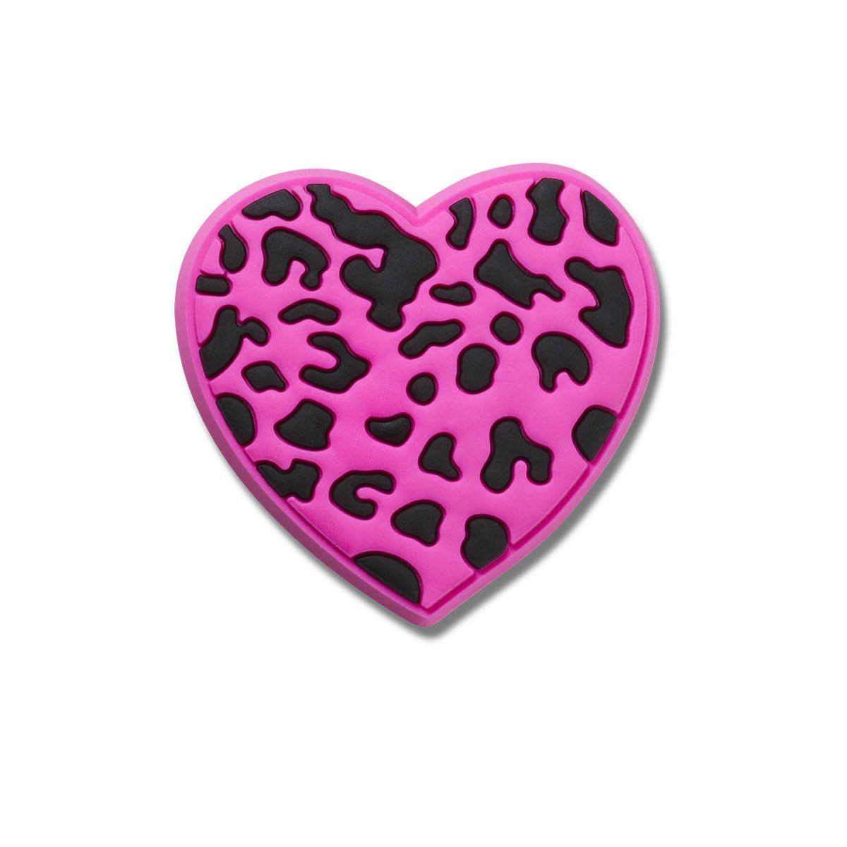 CROCS Jibbitz Purple Cheetah Print Heart Shoes Charm - Supersports Thailand