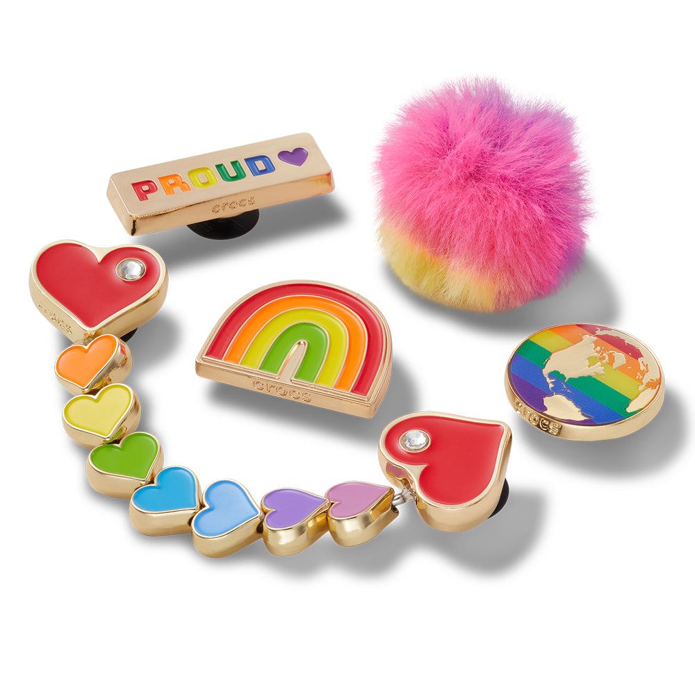 CROCS Jibbitz Pride Proud 5-Pack Shoes Charm - Supersports Thailand