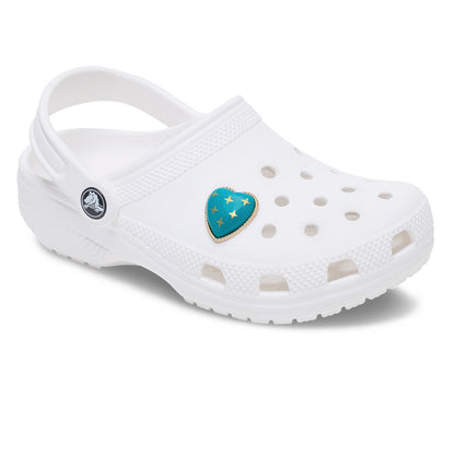 CROCS Jibbitz Turquoise and Gold Heart Shoes Charm - Supersports Thailand