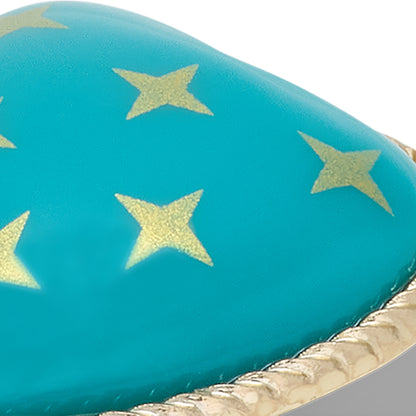 CROCS Jibbitz Turquoise and Gold Heart Shoes Charm - Supersports Thailand