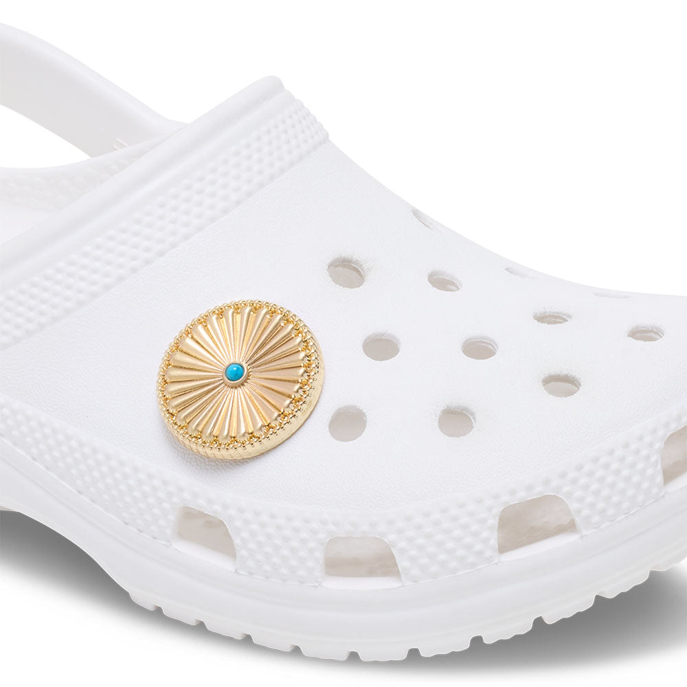 CROCS Jibbitz Gold Turquoise Western Stud Shoes Charm - Supersports Thailand