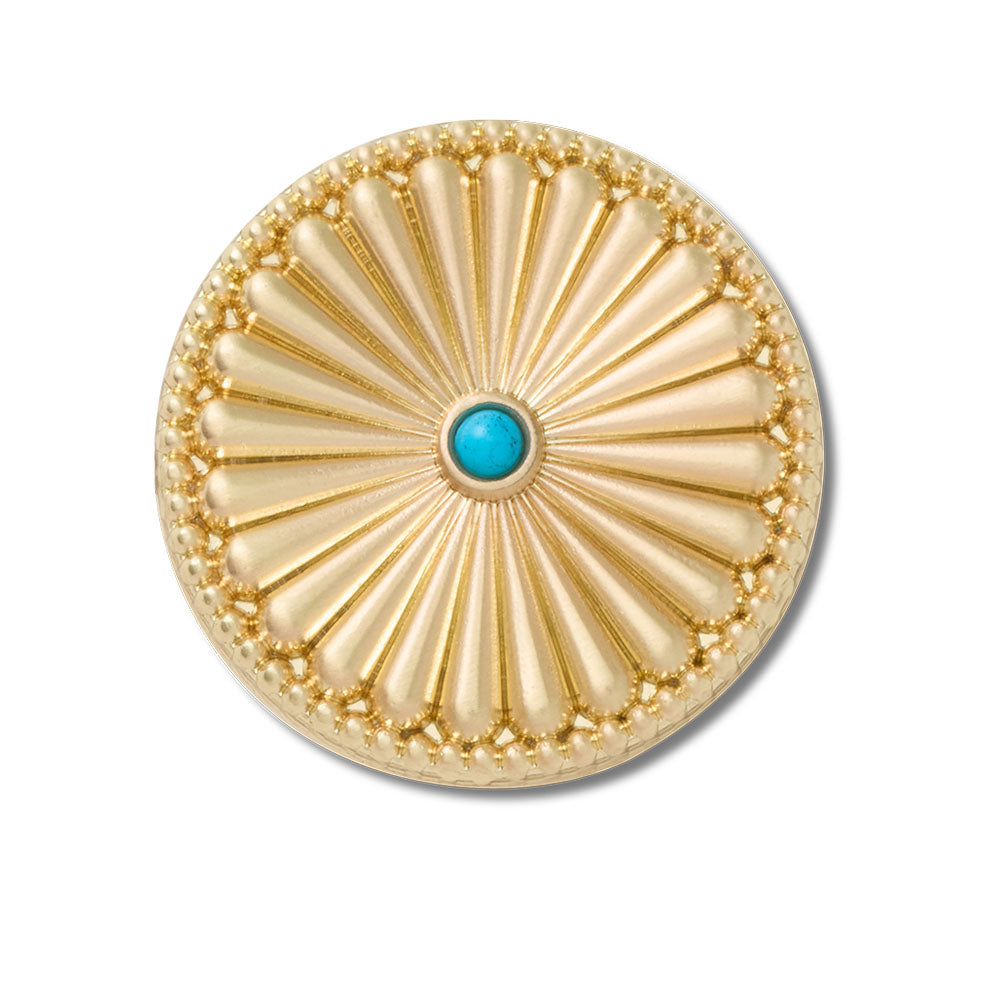CROCS Jibbitz Gold Turquoise Western Stud Shoes Charm - Supersports Thailand