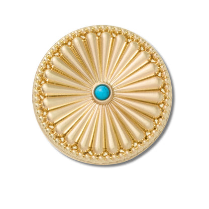 CROCS Jibbitz Gold Turquoise Western Stud Shoes Charm - Supersports Thailand
