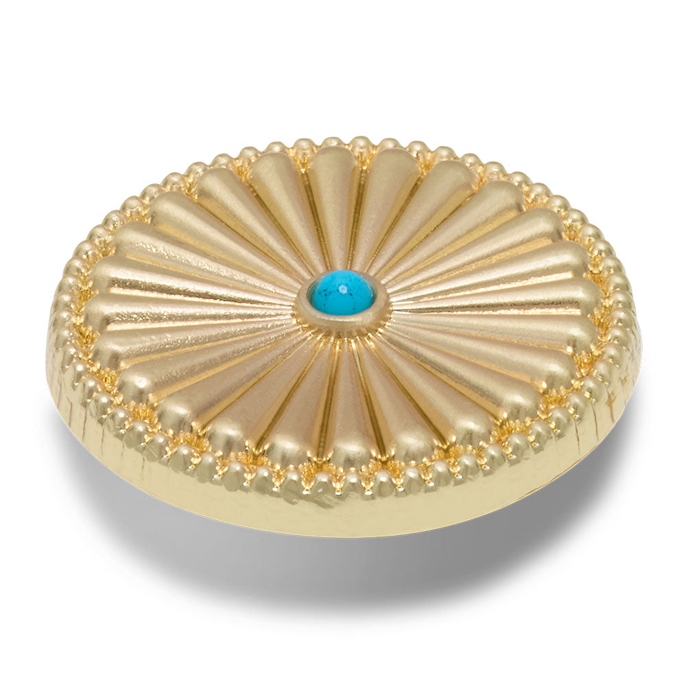 CROCS Jibbitz Gold Turquoise Western Stud Shoes Charm - Supersports Thailand