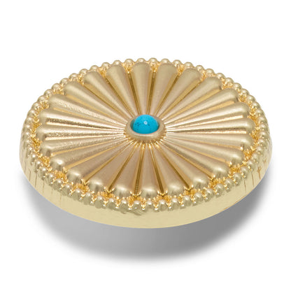 CROCS Jibbitz Gold Turquoise Western Stud Shoes Charm - Supersports Thailand
