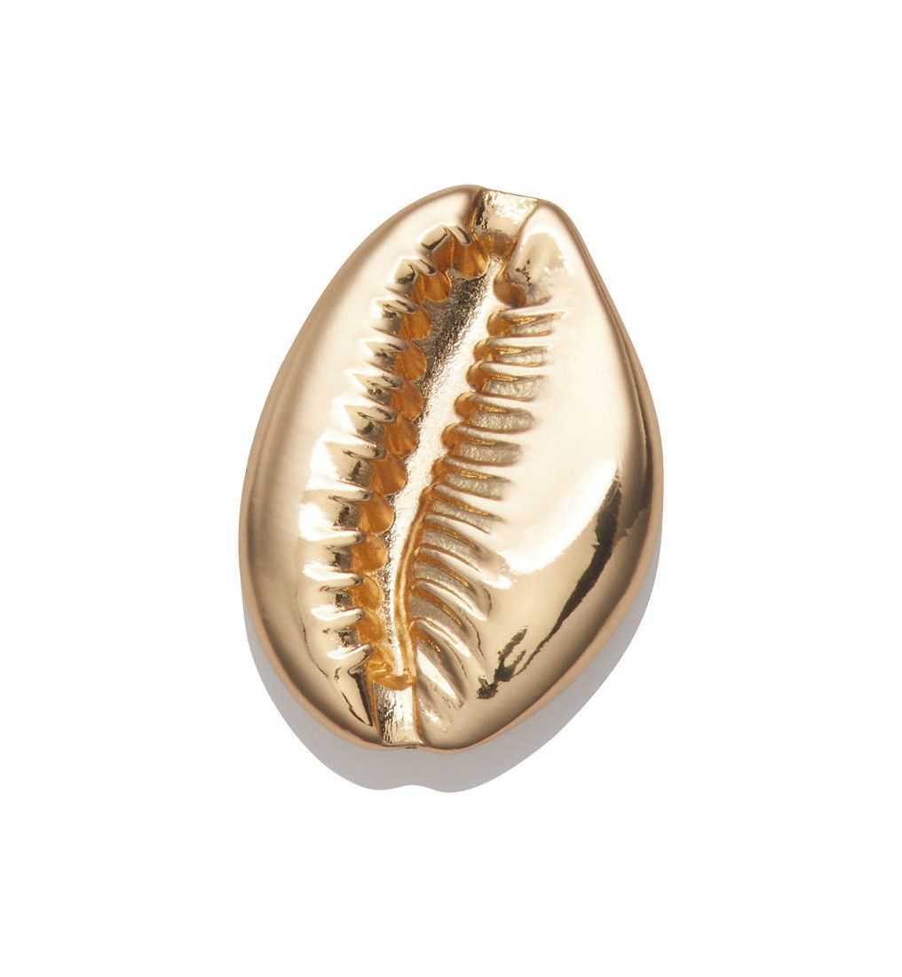 CROCS Jibbitz Gold Puka Shell ตัวติดรองเท้า