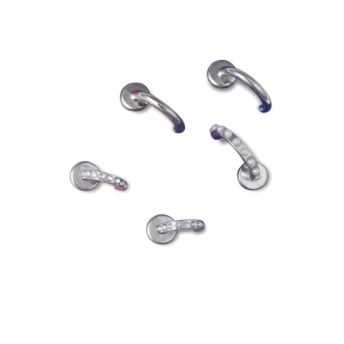 CROCS Jibbitz Silver Ring 5-Pack Shoes Charm - Supersports Thailand