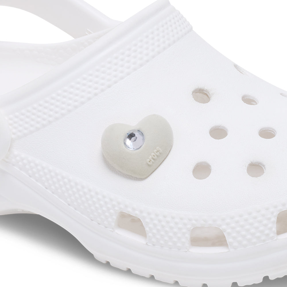 CROCS Jibbitz Rhinestone Flocked Heart Shoes Charm - Supersports Thailand