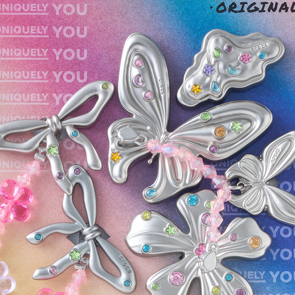 CROCS Jibbitz Silver Meta Gem Fantasy 5 Pack Shoes Charm Supersports Thailand