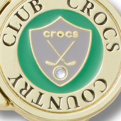 CROCS Jibbitz Gold Country Club Ball Marker Shoes Charm