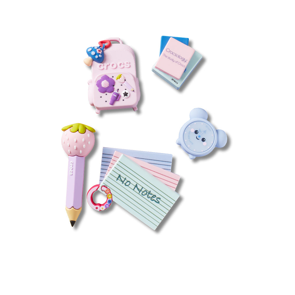 CROCS Jibbitz Girly Back to School 5-Pack Shoes Charm - Supersports Thailand Supersports Thailand