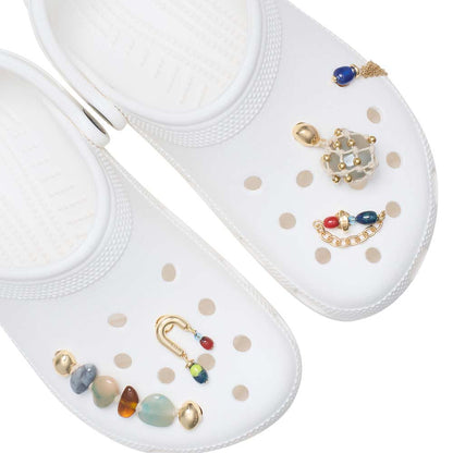 CROCS Jibbitz Stone and Gold 5 Pack Shoes Charm