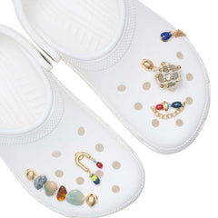 CROCS Jibbitz Stone and Gold 5 Pack Shoes Charm