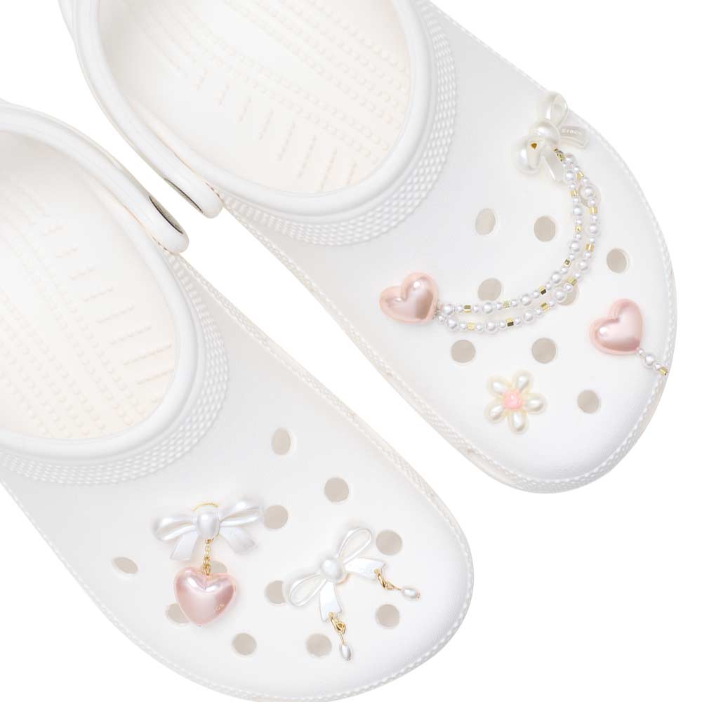 CROCS Jibbitz Bow and Pink Heart 5 Pack Shoes Charm Supersports Thailand