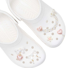 CROCS Jibbitz Bow and Pink Heart 5 Pack Shoes Charm