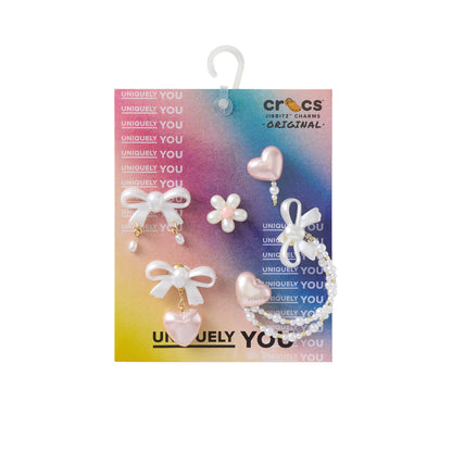 CROCS Jibbitz Bow and Pink Heart 5 Pack Shoes Charm