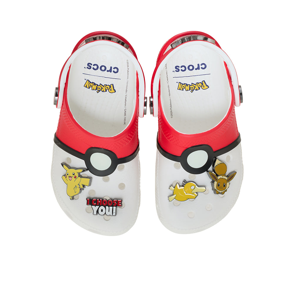 CROCS Pokémon Poké Ball Classic Clog Toddler Kids Lifestyle Shoes - Supersports Thailand Supersports Thailand