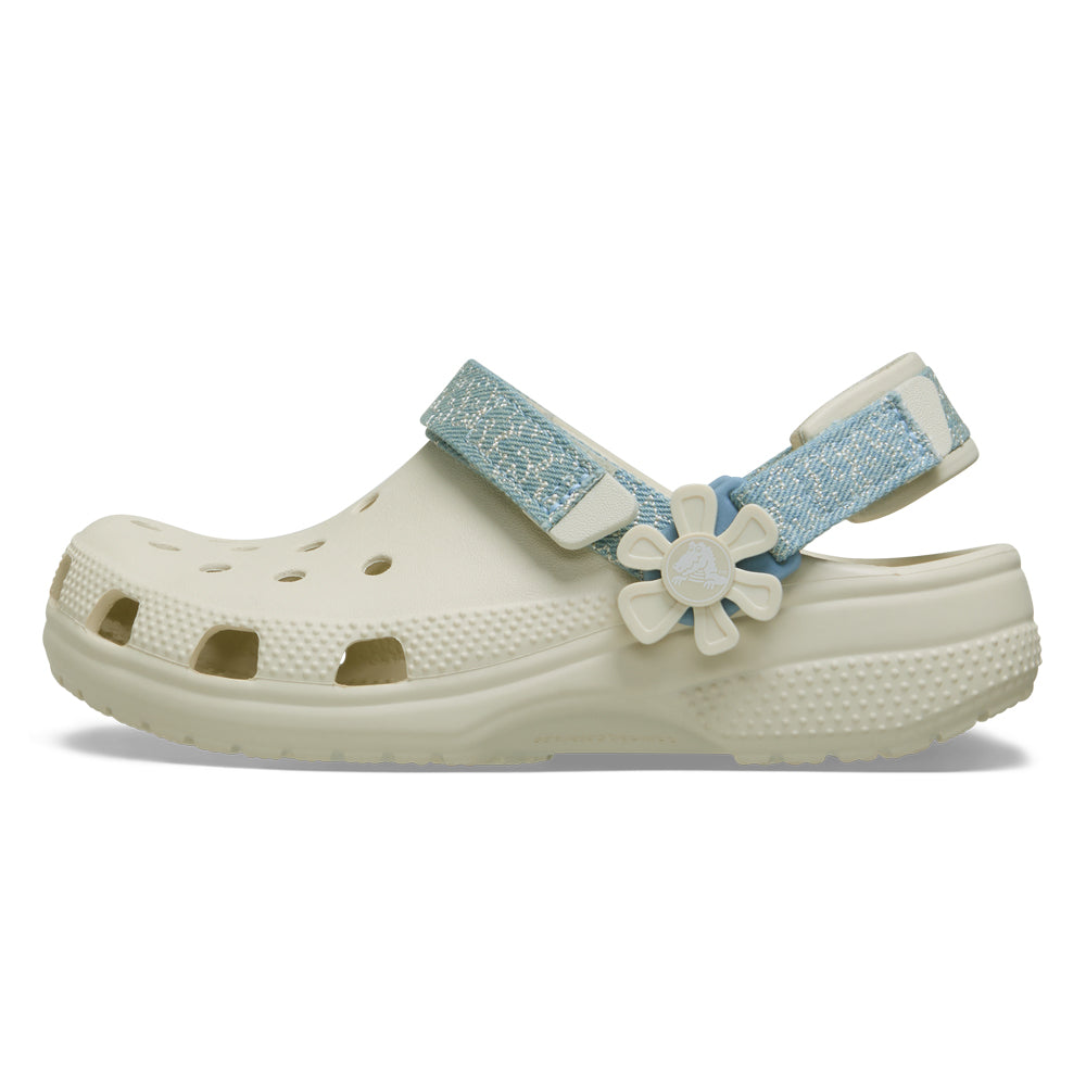 CROCS Classic Denim Flower Adjustable Backstrap Kids Lifestyle Shoes - Supersports Thailand Supersports Thailand