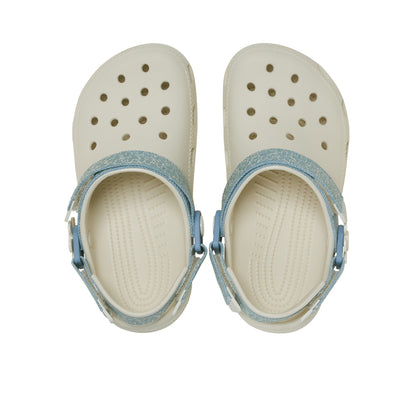 CROCS Classic Denim Flower Adjustable Backstrap Kids Lifestyle Shoes - Supersports Thailand