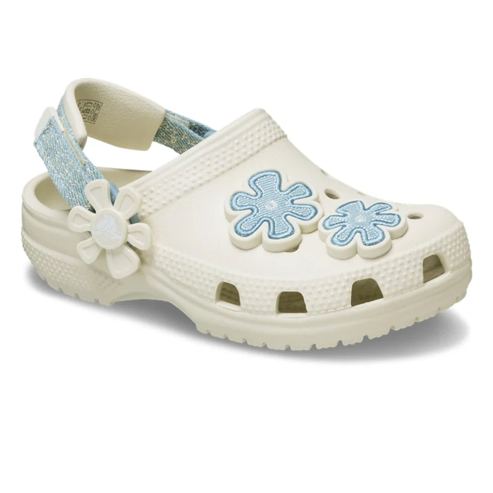 CROCS Classic Denim Flower Adjustable Backstrap Toddler Kids Lifestyle Shoes - Supersports Thailand Supersports Thailand