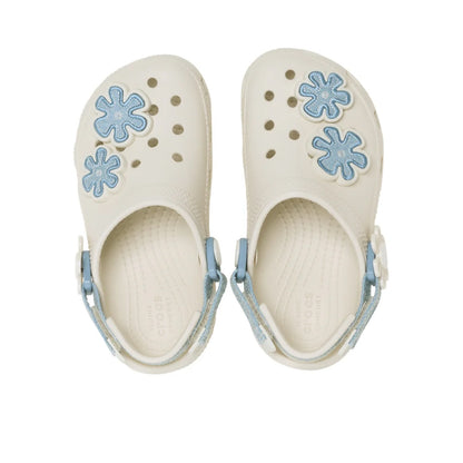 CROCS Classic Denim Flower Adjustable Backstrap Toddler Kids Lifestyle Shoes - Supersports Thailand