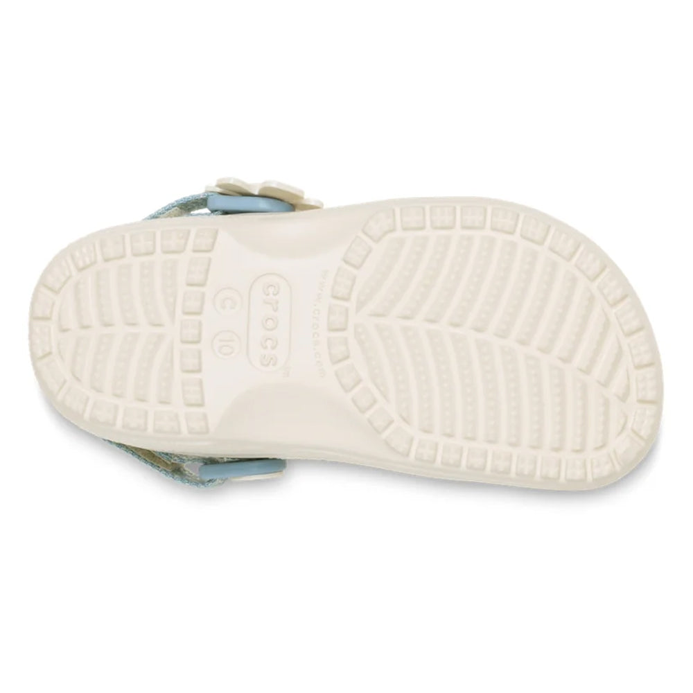 CROCS Classic Denim Flower Adjustable Backstrap Toddler Kids Lifestyle Shoes - Supersports Thailand