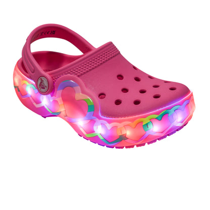 CROCS Classic Heart Lights Clog Kids Lifestyle Shoes - Supersports Thailand