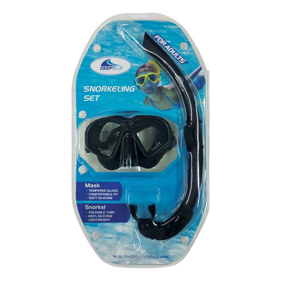 Deep Blue Covert Snorkeling Set Black - 1